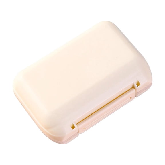 Ikohbadg MoistureProof Mini Weekly Organizer Box, Portable Travel Storage Solution with Removable Containers, Semi-Transparent Design, and Multi-Purpose Compact Compartments for Small Accessories