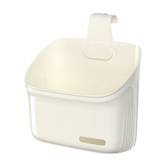 Ikohbadg Multi-Purpose Wall-Mounted Storage Basket, Hanging Organizer for Bathroom, Kitchen, Bedroom, Versatile Plastic Container with Secure Hook for Clutter-Free Living Spaces