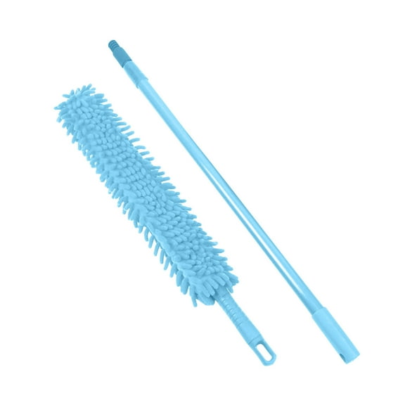 Ikohbadg Multifunctional Retractable Curved Flat Mop and Duster Set, Removable Washable Microfiber Cleaning Tool for Ceiling Fans, Home, Car, Office & More