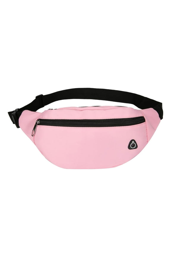 Crossbody Fanny Pack for Men and Women, Fashion Large Waist Bag and Hip Bum Bag with Adjustable Strap Zipper and Pockets, for Outdoors Workout Traveling Casual Running Hiking Cycling, Pink