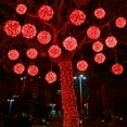 thumbnail image 1 of Ikohbadg Outdoor Balls Lights Hanging Tree Garden Lights, 7.87 Inches Sphere Lights, Waterproof Glow Globe Lights Trees Garden Lights for Party Wedding Yard Garden Porch Patio Decoration, Red, 1 of 6