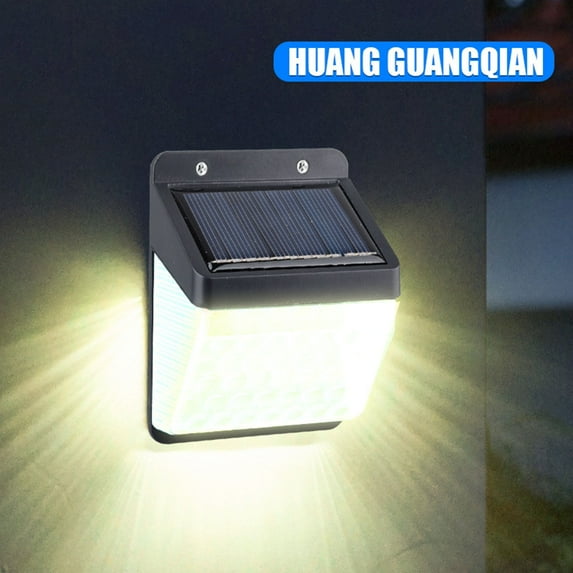 Ikohbadg Outdoor Solar LED Light with Motion Sensor, IP65 Waterproof, High Efficiency Polycrystalline Panel, Easy Wall Mount for Garden, Driveway, and Street