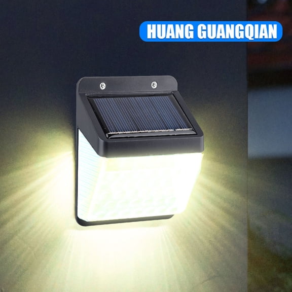 Ikohbadg Outdoor Solar LED Light with Motion Sensor, IP65 Waterproof, High Efficiency Polycrystalline Panel, Easy Wall Mount for Garden, Driveway, and Street
