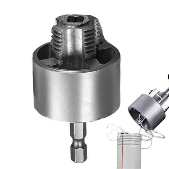 Ikohbadg PVC Pipe Internal Thread Cutter, Double Ended Thread Opener for Drills and Hand Tools, High-Strength Alloy, Easy Use for PVC and PPR, Ideal for DIY and Irrigation Systems