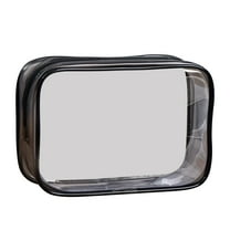 Ikohbadg Clear Makeup Bags Cosmetic Storage Bags PVC Zipper Pouches Travel Waterproof Makeup Plastic Case for Women Organizing Makeup and Toiletries Traveling Bathroom, Black