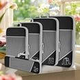thumbnail image 1 of Ikohbadg Packing Cubes Set of 5, Compression Suitcase Organizer Bags for Travel Accessories, Clothes Storage, Luggage Packing System, Waterproof Nylon Travel Bags, 1 of 3