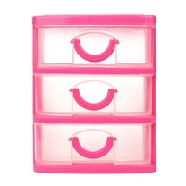 Ikohbadg Plastic Mini Desktop Drawer Organizer, Small Storage Case for Beads, Jewelry, Office Supplies, Makeup, and Small Objects, Removable Drawers and Dividers