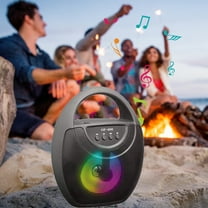 Ikohbadg Portable Bluetooth Speaker with Subwoofer High Volume Outdoor Bluetooth Speaker Colorful Lighting Bluetooth Audio System