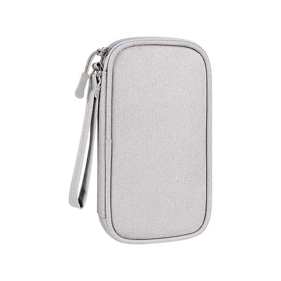 Ikohbadg Portable Digital Accessory Storage Bag, Hard Protection Case for Travel Power Bank, Phone, and Data Cables, Multipurpose Organizer with Internal Compartments