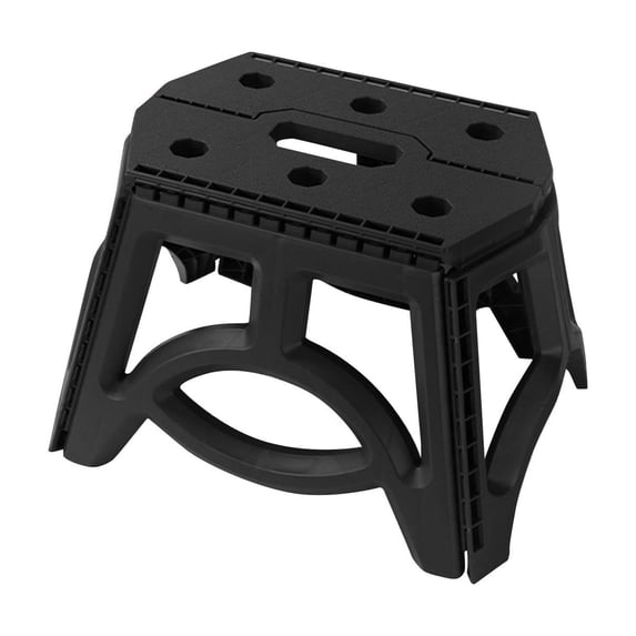 Ikohbadg Portable Folding Stool for Indoor and Outdoor Use, Multi-Functional Plastic Stool for Home and Travel, Lightweight and Ergonomic Design Folding Stool, Black