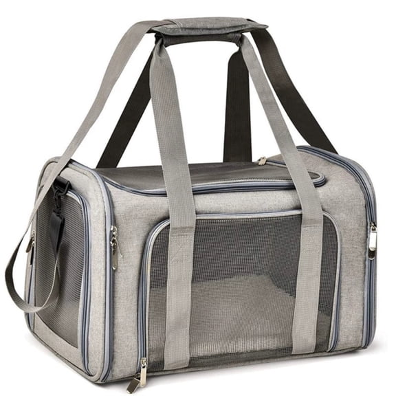 Ikohbadg Portable Puppy Carrier, Small Transport Box for Cats and Dogs, Comfortable Travel Bag with Adjustable Shoulder Strap, Easy to Clean Pet Carrier for Travel