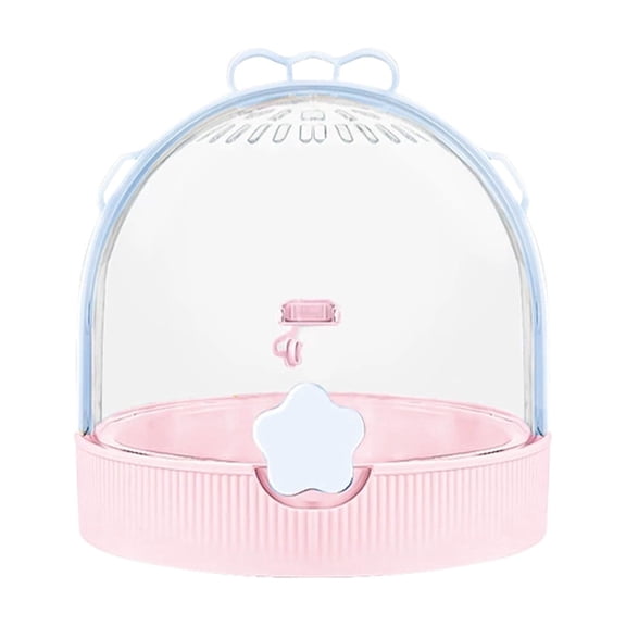 Ikohbadg Portable Small Pet Travel Carrier, Lightweight Bird Cage for Feathered Pets, Well-Ventilated Design, High Transparency, with Safety Features, Ideal for Travel and Vet Visits