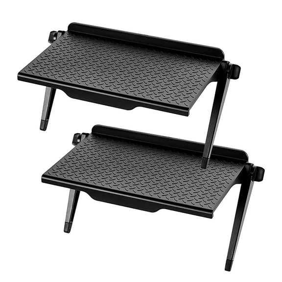 Ikohbadg Punch Computer Monitor Rack, Multifunctional Plastic TV Set-top Box Bracket, 2pc Non-Slip Storage Shelf for Router and Small Items, Easy Installation, Durable ABS
