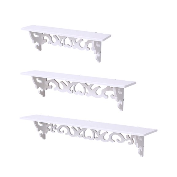 Ikohbadg No Punching Required Floating Wall Shelves Set, Wall Mounted Display Shelf for Spice Rack, Bookshelf, Home Storage Solution for Living Room, Bedroom, Kitchen, Office
