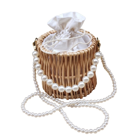 Ikohbadg Rattan Woven Handbag, Cute Hanging Storage Basket for Shooting Props, Lightweight and Durable Handmade Design, Perfect for Various Occasions