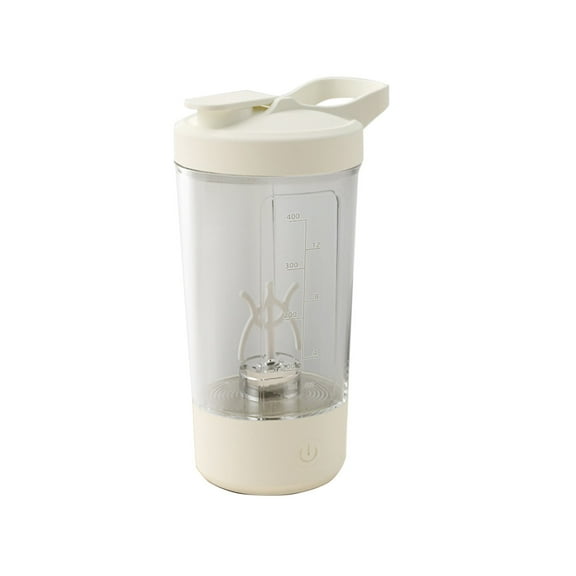 Ikohbadg Rechargeable Portable Blender Cup, USB Automatic Mixing Cup for Coffee, Soy Milk, Protein Shakes, Leak-Proof, Easy Cleaning, Double Mouth Design