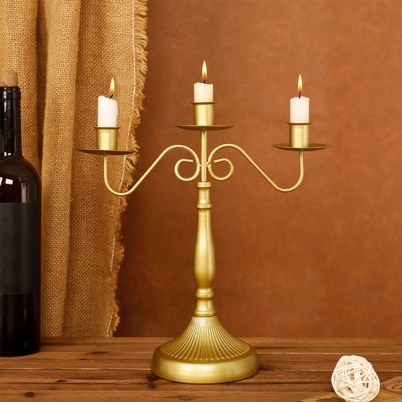 Ikohbadg Romantic Candlestick Table Decorations, Wrought Iron Candle Holder for Home Decor, Elegant Centerpiece for Dining Tables, Ideal Gift for Weddings and Holidays