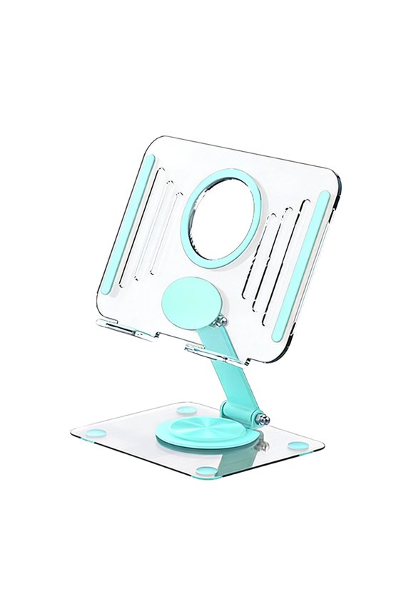 Rotating Tablet Stand for Phones and Tablets, Foldable and Portable Desktop Holder with 360° Adjustable Angle and Anti-Slip Design for Secure Viewing, Working, and Live Streaming