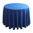 thumbnail image 1 of Ikohbadg Round Table Cloth Damask Design Waterproof Antiwrinkle Heavy Weight Soft Tablecloths for Circular Table Cover and Kitchen Dinning Tabletop for Banquet Wedding Party Home Decor 70 Inch Blue, 1 of 6