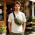 thumbnail image 1 of Ikohbadg Sling Bag Crossbody Sling Backpack Cross Body Shoulder Bag Travel Hiking Daypack for Women Men, Army Green, 1 of 7