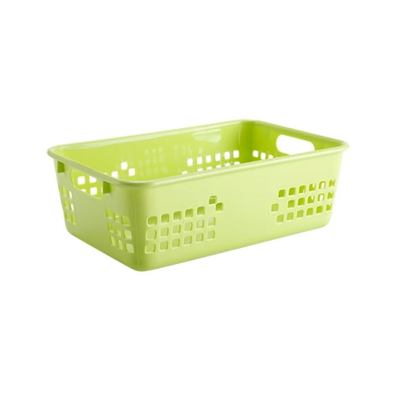 Ikohbadg Small Desktop Storage Basket, Plastic Storage Box for Remote Controls, Household Organization, Stackable Design, Ventilated, Multifunctional Use for Home, Bathroom, Kitchen