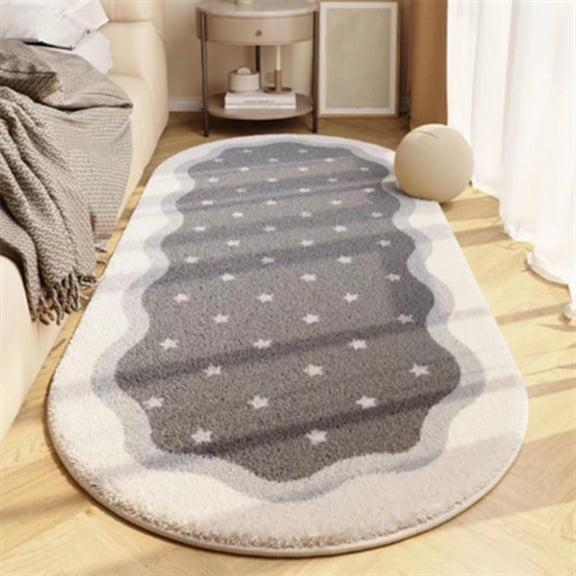Ikohbadg Soft Bedroom Rugs Shaggys Rugs for Bedroom Oval Rugs Room Small Carpet Living Room Runner Rug Non Slip Modern Home Decor