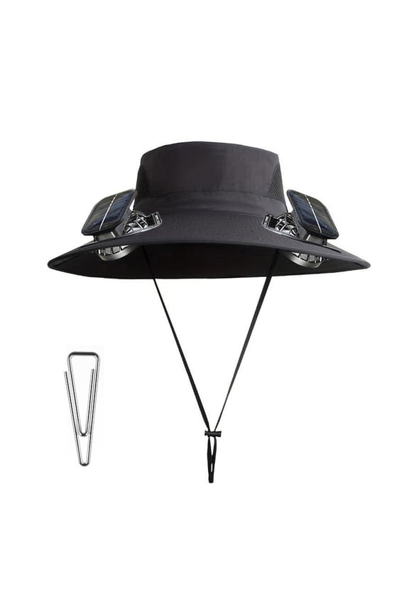 Solar Fan Outdoor Fishing Hat for Men, Hands-Free Sun Hat with Built-In Mini Fan, Multiple Speed Settings, Ideal for Fishing, Hiking, Gardening, and Outdoor Activities