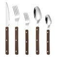 thumbnail image 1 of Ikohbadg Stainless Steel Cutlery Set, Studded Clip Handle Western Knife, Fork, Spoon, Ergonomic Design for Comfortable Dining, Easy to Clean, Non-Fading Tableware Set, 1 of 6