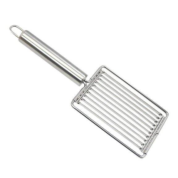 Ikohbadg Stainless Steel Fruit Slicer with Ergonomic Handle, Durable Kitchen Tool for Versatile Slicing of Tomatoes, Ham, and Vegetables, Easy to Clean and Maintain
