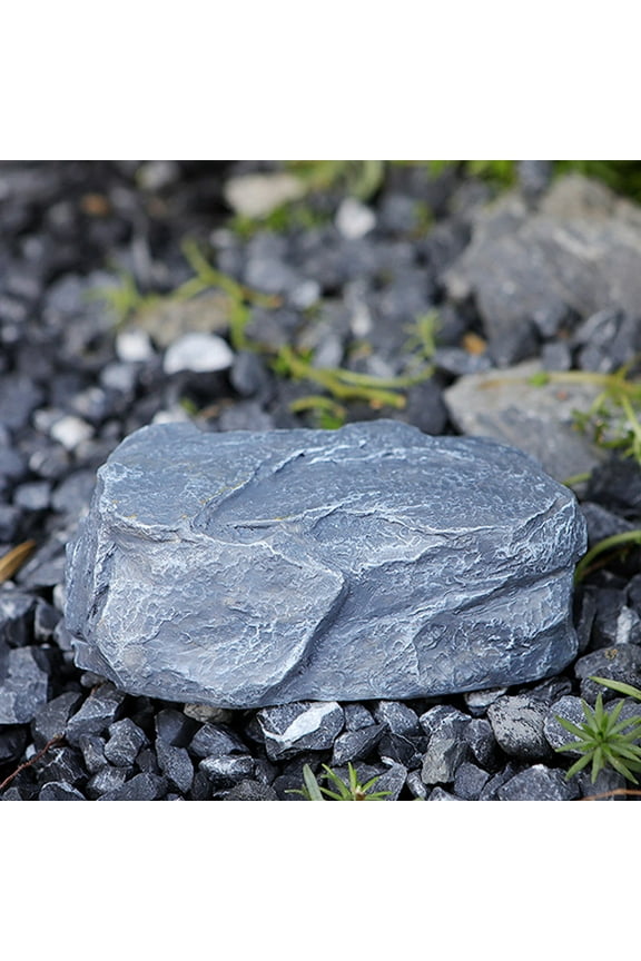 Stone Key Storage Box, Outdoor Garden Decoration, Weatherproof Resin Key Hider, Secure and Eco-Friendly Design for Keys and Small Valuables, Hidden Key Capsule