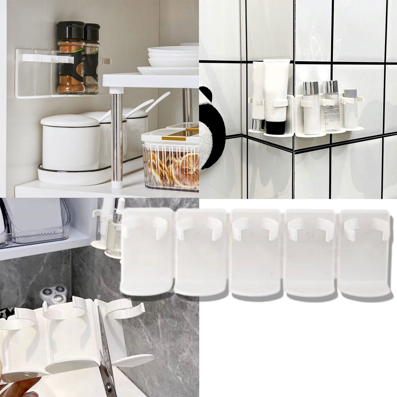 Ikohbadg Sturdy Plastic Bathroom Storage Shelf with Wallmount Design