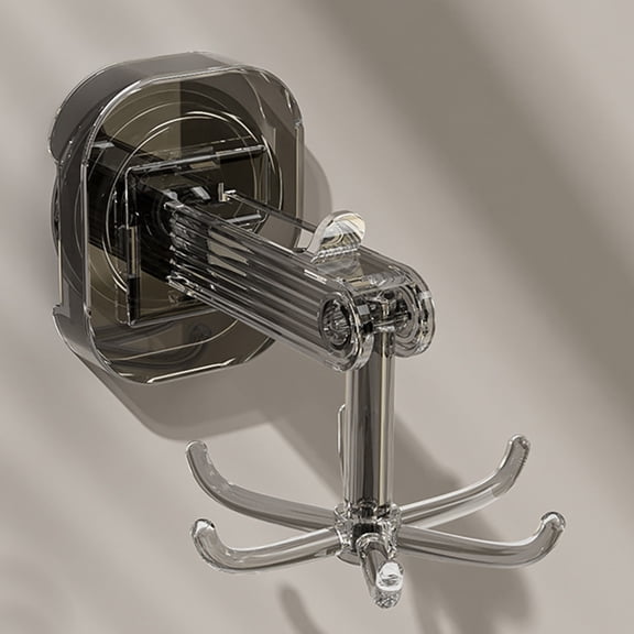 Ikohbadg Suction Cup Rotating Hook Rack, Six Claw Kitchen Utensil Holder, Non-Perforated Wall Mounted Storage, High Load-Bearing, Space Saving Organizer for Spatulas and Spoons