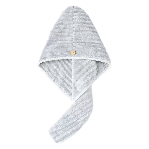 Ikohbadg Super Absorbent Microfiber Hair Drying Towel with Button Closure, Ideal for Curly and All Hair Types, Lightweight, Durable and Perfect for Home & Travel
