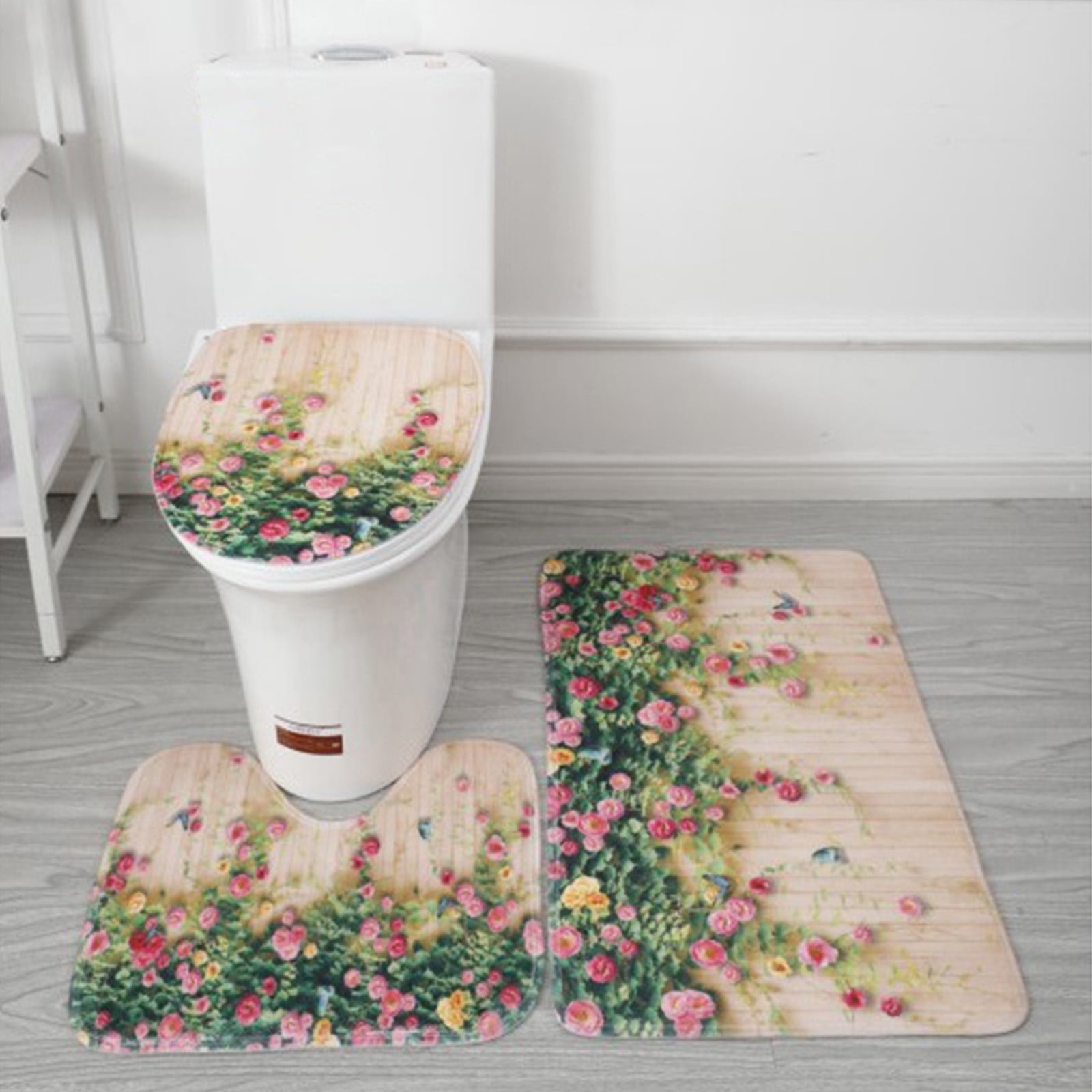 Ikohbadg Super Soft and Non Slip 3-piece Bathroom Carpet Set- Luxury ...