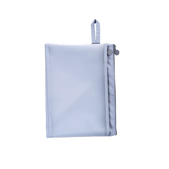 Ikohbadg TPU Handheld Double Layer Document Bag, Zippered A4 File Organizer with Semi Transparent Design for Office, School, Prenatal Check Records, and Travel, Durable Canvas Storage Solution