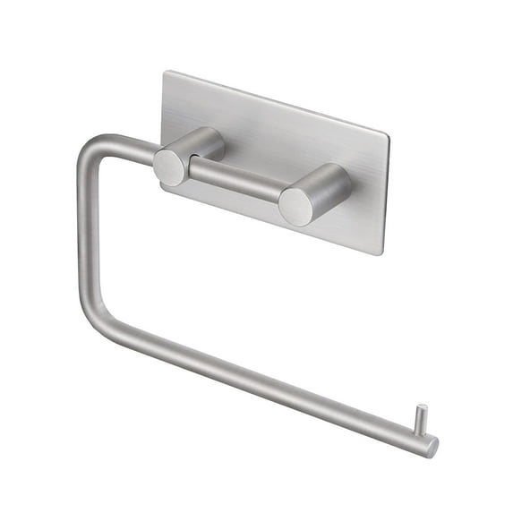 Ikohbadg Toilet Paper Roll Holder, 304 Stainless Steel Toilet Paper Holder Hooks, Tissue Storage Towel Roll Hanger Wall Mount Brushed Dispenser Tissue Roll, Bathroom Tissue Paper Roll Holder, Silver