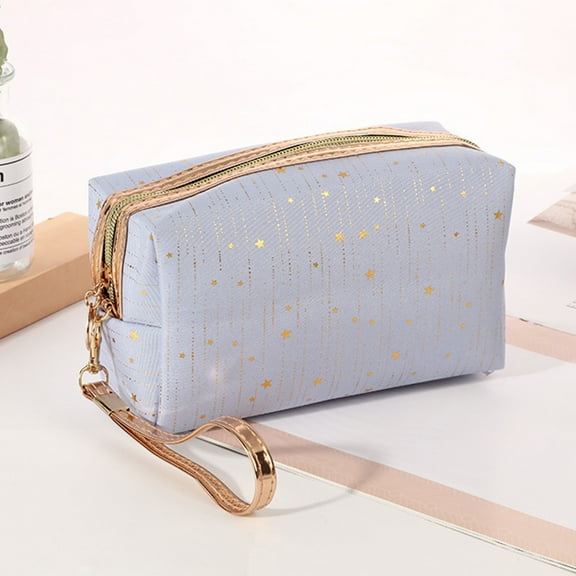 Ikohbadg Travel Makeup Bag with Compartments, Portable Cosmetic Case for Toiletries and Makeup Brushes, Organizer for Daily Use or Travel Accessories