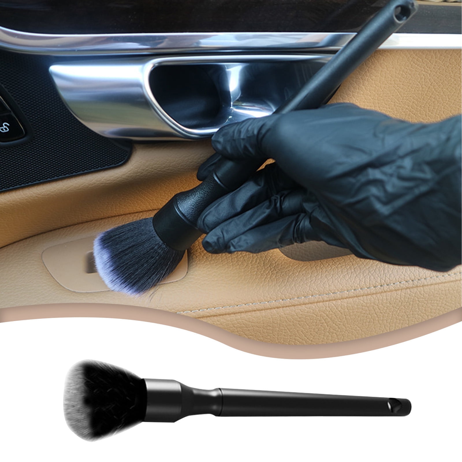 Ikohbadg Ultra-Soft Car Interior Detailing Brush, Comfortable Grip and Scratch-Free Cleaning, Premium Car Cleaning Tool for Cracks and Crevices