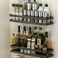 thumbnail image 1 of Ikohbadg Wall Mount Spice Rack Organizer, Spice Rack Kitchen Utensil Rack, Spice Shelf Storage for Kitchen Pantry Cabinet, Multi-function Black Spice Jars Storage Rack, 1 of 7