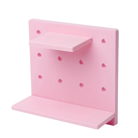 Ikohbadg Wall Mounted Plastic Storage Shelf, Adhesive Type Kitchen and Bathroom Rack, Versatile Organizer for Living Room, Bedroom, No Drill Installation, Eco-Friendly Material