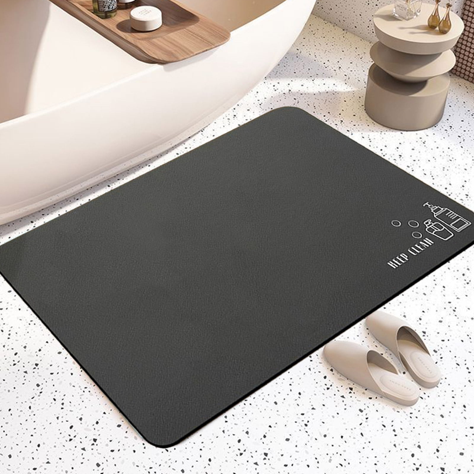 Ikohbadg Water-absorbing and Quick-drying Bathroom Diatom Mud Floor Mat ...