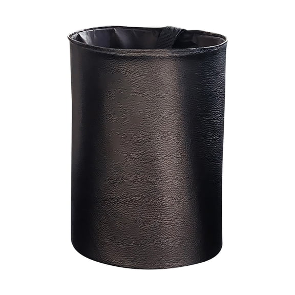 Ikohbadg Waterproof Car Trash Can, Portable Hanging Car Trash Bag, Foldable Car Garbage Can for Back Seat or Front Seat, Leakproof Interior Liners Car Trash Bin Suitable for Automotive, Travel, Black