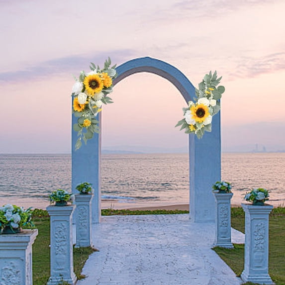 Ikohbadg Wedding Arch Flower Decoration Set with Clips, Lifelike Silk Rose Party Decor for Weddings, Floral Swags for Wedding and Event Decorations