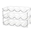 thumbnail image 1 of Ikohbadg Wine Storage Rack, 4 Compartment Plastic Bottle Organizer for Kitchen, Pantry, Bar and Countertop, Stackable, Detachable, Space-Saving Solution for Bottled Beverages, 1 of 7