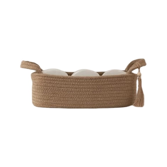 Ikohbadg Woven Storage Basket, Decorative Bathroom Organizer for Toilet Tank, Countertop, and Living Room, Versatile Home Decor Solution for Tidying Up and Storage