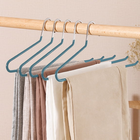Ikohbadg Z Shaped Pants Hanger, Non-Slip Heavy Duty Iron Clothes Rack, Space-Saving Storage Organizer for Closet, Durable and Strong Load Bearing, Perfect for Hanging Pants and Garments