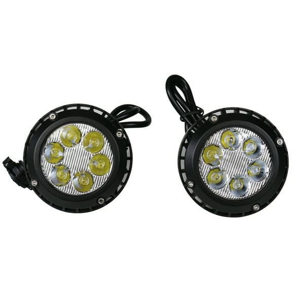 Ikon Motorsports 2PCS Fog Lights Front Bumper Lamps Clear Lens Compatible With 2007-2014 Ford Mustang Shelby GT500 / Valance & 2008-2010 Ford Explorer & 2010-2013 Camaro & 2007-2014 Yukon Denali