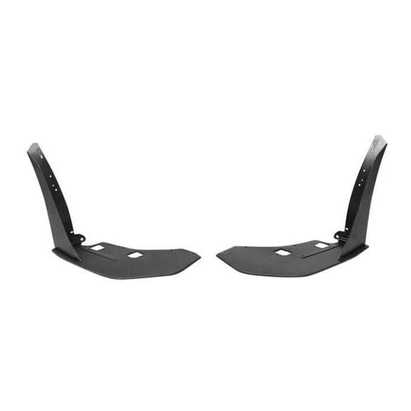 Ikon Motorsports 2PCS Front Bumper Lip Corner Spoiler Splitters Winglets Replacement Compatible With 2015-2023 Ford Mustang With Modified GT500 Style AMPP Front Bumper Unpainted Black GT500 Style PP