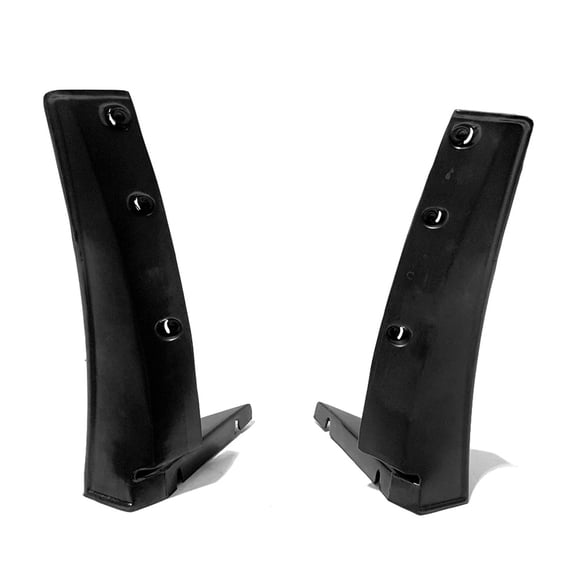 Ikon Motorsports 2PCS Front Bumper Lip Splitter Extension Winglets Compatible With 2014-2019 Chevrolet Corvette PU Polyurethane Unpainted Black