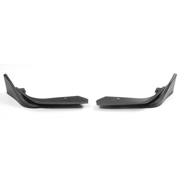 Ikon Motorsports 2PCS Front Bumper Lip Spoiler Air Dam Chin Deflector Splitter Added on Compatible With 2022-2024 Honda Civic Sedan & Hatchback 4-Door Modulo MD Style PP Polypropylene Matte Black